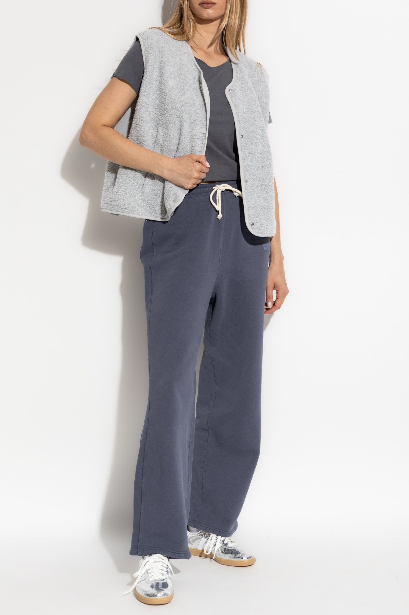 American Vintage Furry vest with logo patch | Women's